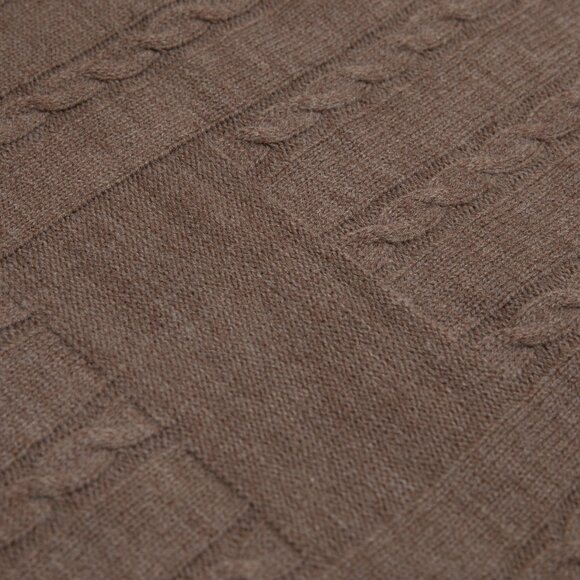 Sundazed (Belgium) Reverse Stocking Stitch Cable Twist Yak Wool Jumper : M - Picture 3 of 3